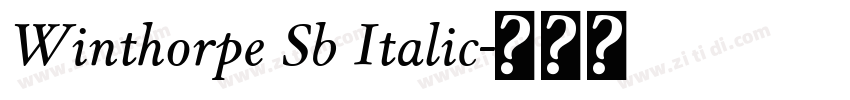 Winthorpe Sb Italic字体转换